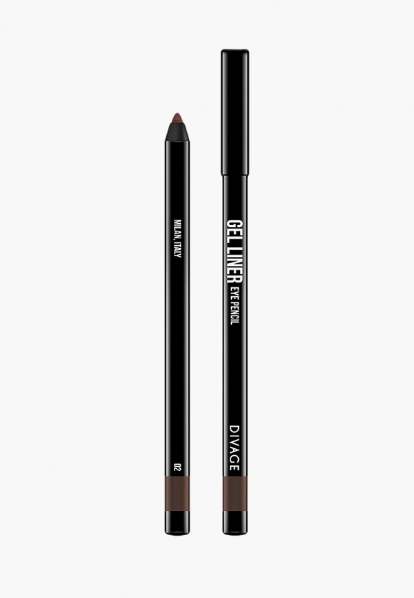 

Карандаш для глаз Divage, Коричневый, Гелевый Gel Liner, № 02