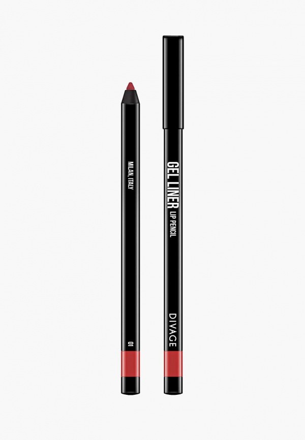 

Карандаш для губ Divage, Розовый, Гелевый Gel Liner, № 01