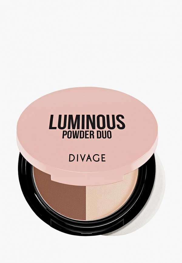 

Пудра Divage, Разноцветный, POWDER DUO LUMINOUS - двухцветная № 02