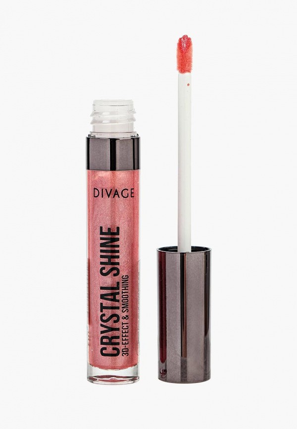 

Блеск для губ Divage, Розовый, с сияющими частицами Gloss Crystal Shine № 06
