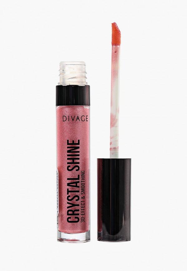 

Блеск для губ Divage, Розовый, с сияющими частицами Gloss Crystal Shine, №07