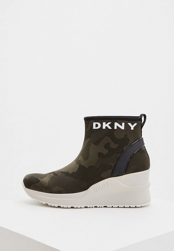 

Кеды на танкетке DKNY, Хаки
