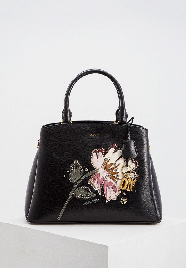 

Сумка DKNY, PAIGE-FLORAL-LARGE SATCHEL, Черный