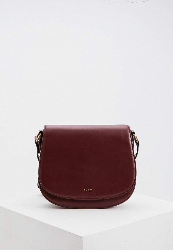 

Сумка DKNY, GEMINI - MED SADDLE - VACCHETTA, Бордовый