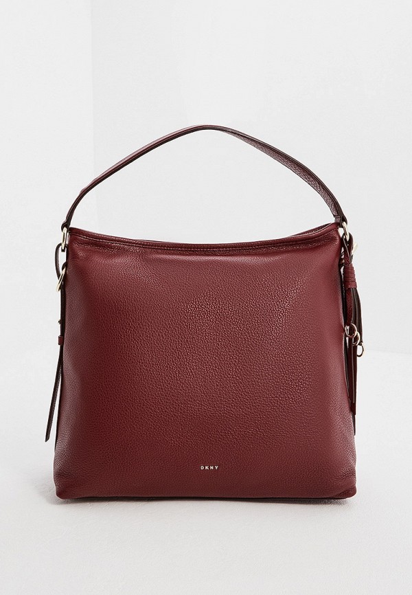 

Сумка DKNY, Бордовый, MARCY - TOP ZIP HOBO - PEBBLE