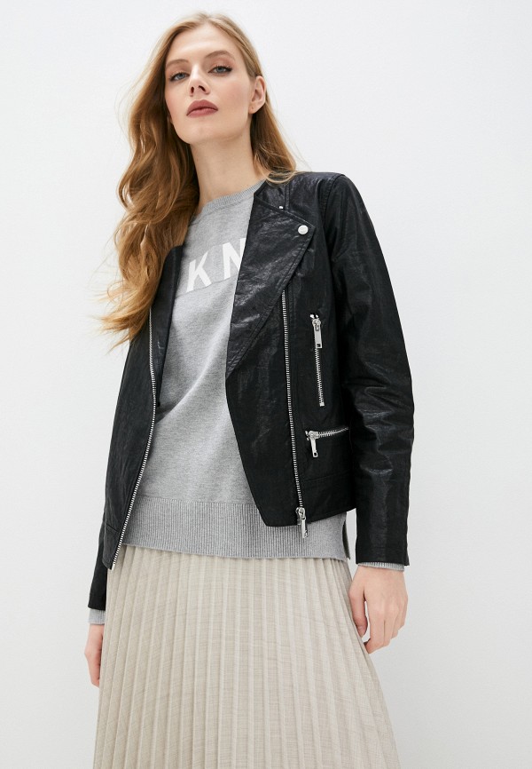 

Куртка кожаная DKNY, Черный
