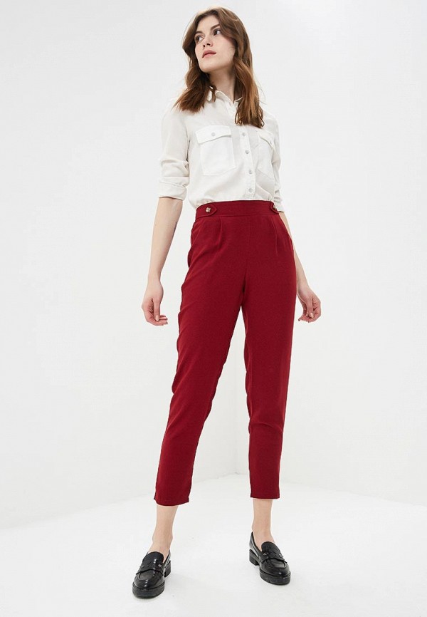 

Брюки Dorothy Perkins; Dorothy Perkins DO005EWDBIM0, Бордовый