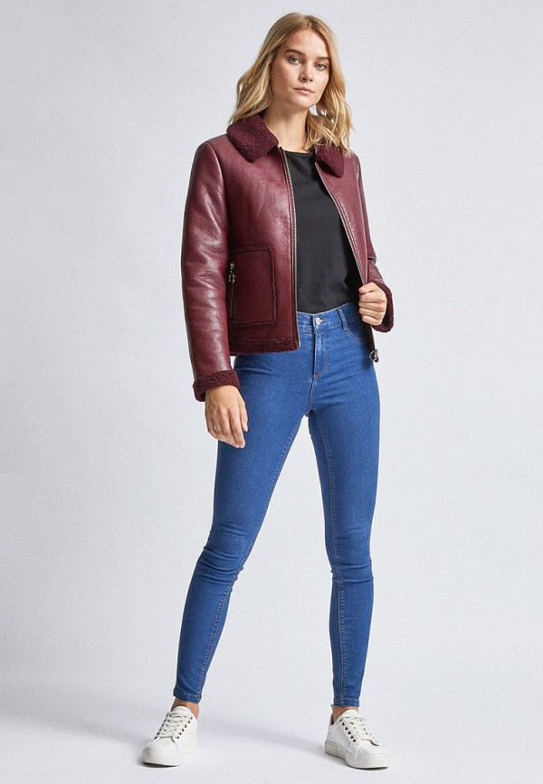 

Дубленка Dorothy Perkins, Бордовый, Dorothy Perkins DO005EWIASX1