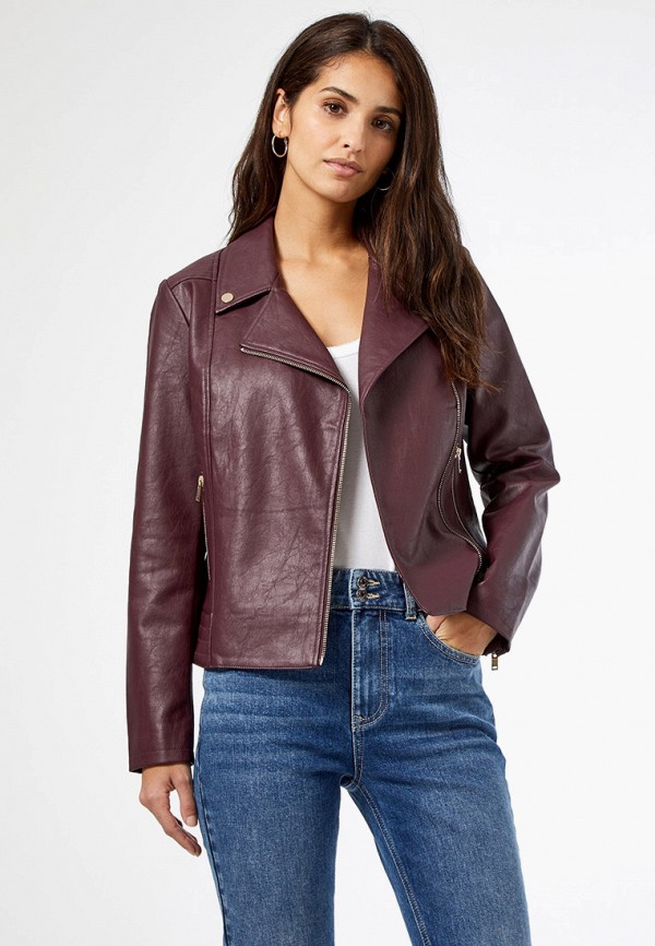 

Куртка кожаная Dorothy Perkins, Бордовый