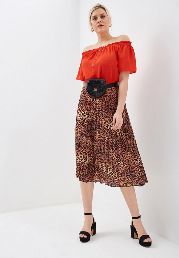 

Юбка Dorothy Perkins Curve, Коричневый, Dorothy Perkins Curve DO029EWFDUQ1