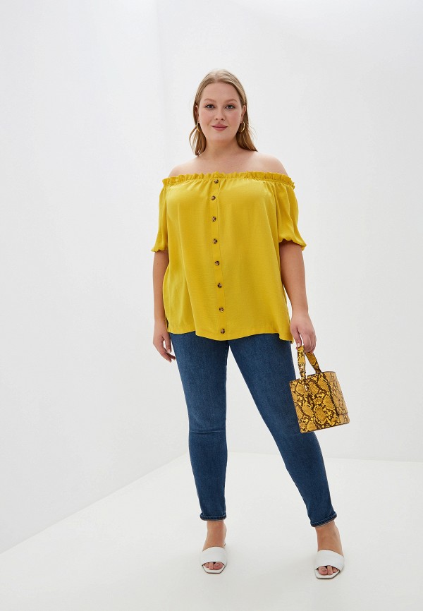 

Блуза Dorothy Perkins Curve, Желтый, Dorothy Perkins Curve DO029EWFSRB1