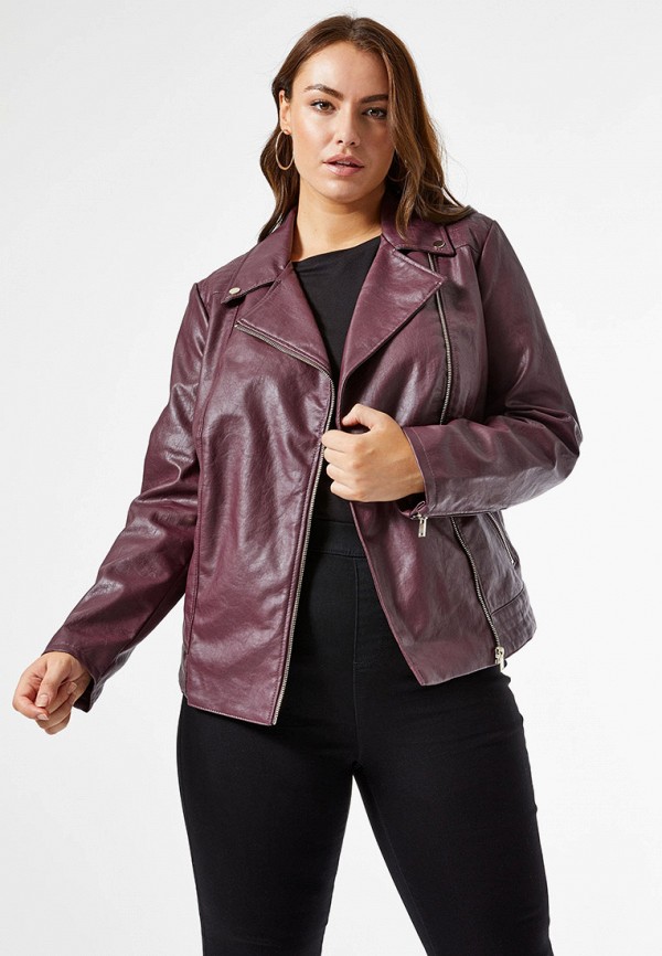 

Куртка кожаная Dorothy Perkins Curve, Фиолетовый