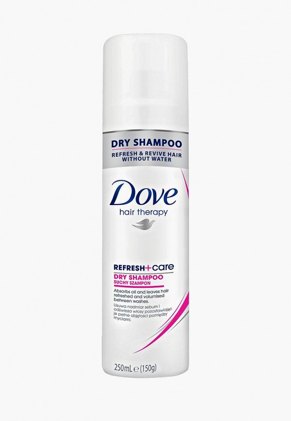

Сухой шампунь Dove, Прозрачный, Refresh+care, без парабенов, 250 мл