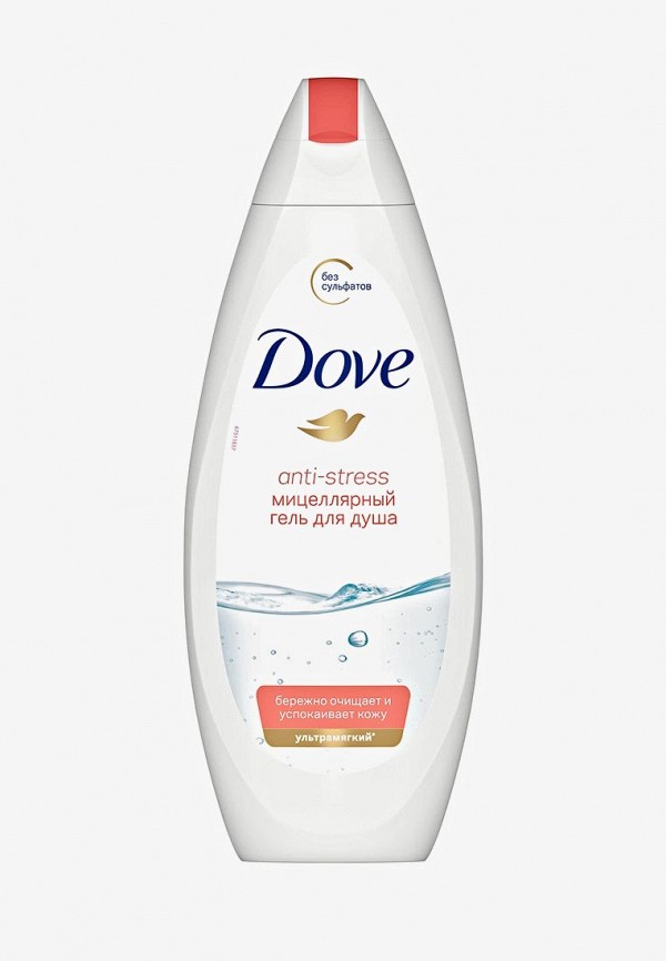 

Гель для душа Dove, Прозрачный, бессульфатный мицеллярный, "Антистресс", 250 мл
