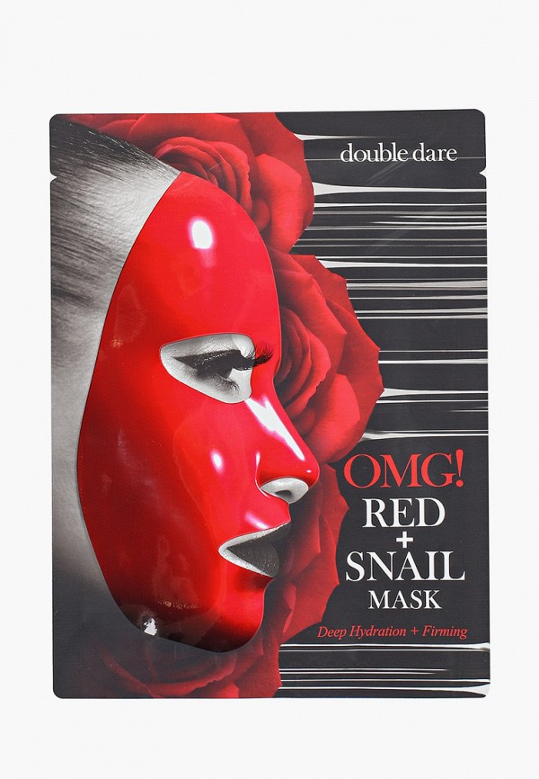 

Маска для лица Double Dare, Прозрачный, Тканевая, с муцином и экстрактами 8 красных растений, 26 гр.