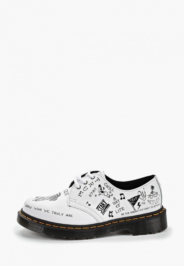 

Ботинки Dr. Martens, 1461 SCRIBBLE - 3 Eye Shoe, Белый