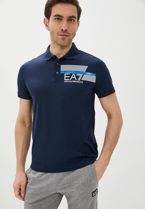 

Поло EA7, Синий
