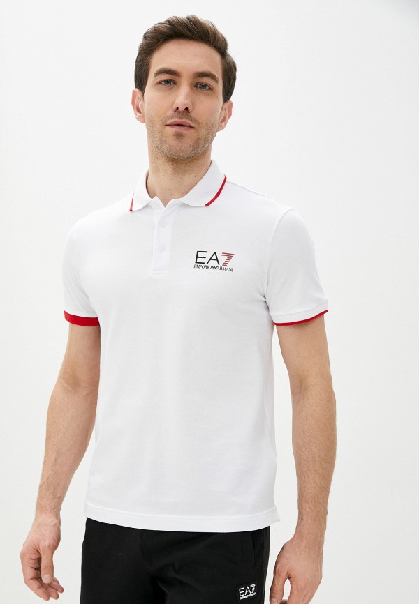 

Поло EA7, Белый, EA7 EA002EMHLFO8