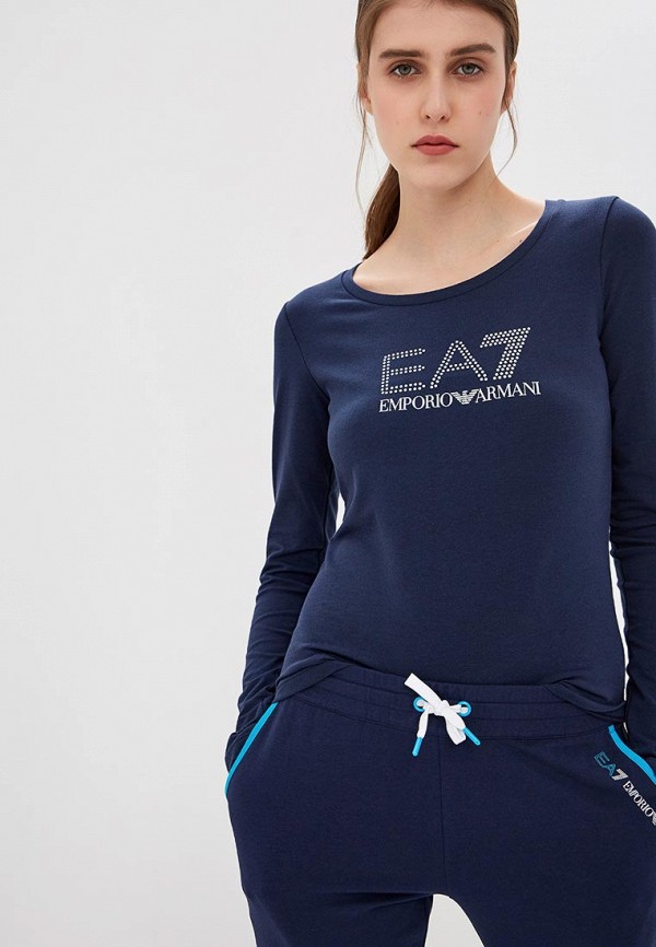 

Лонгслив EA7, EA7 EA002EWDQYM1, Синий