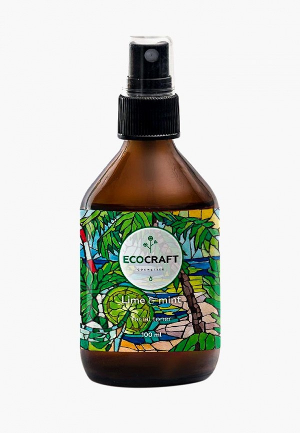 

Тоник для лица Ecocraft, Прозрачный, для жирной и проблемной кожи "Lime and mint", 100 мл