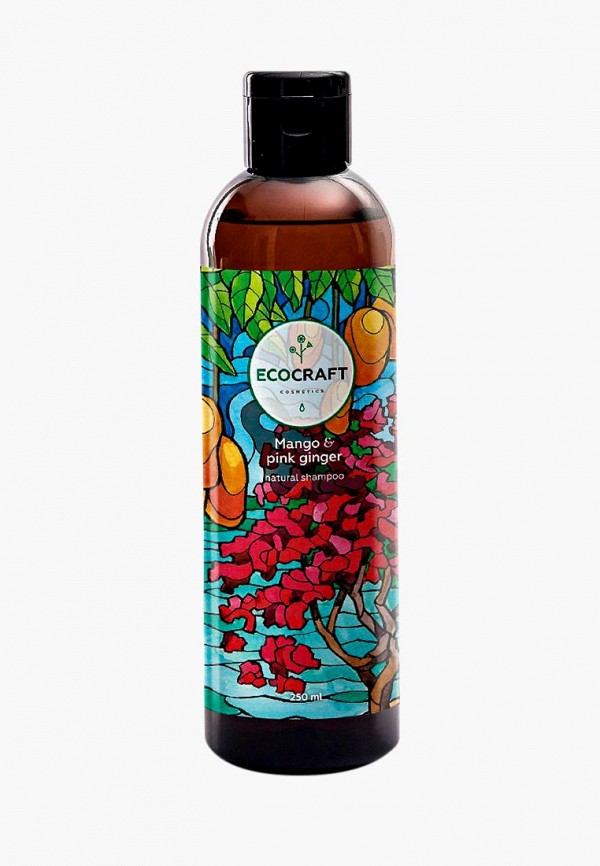 

Шампунь Ecocraft, против выпадения и для роста волос, "Mango and pink ginger, Прозрачный