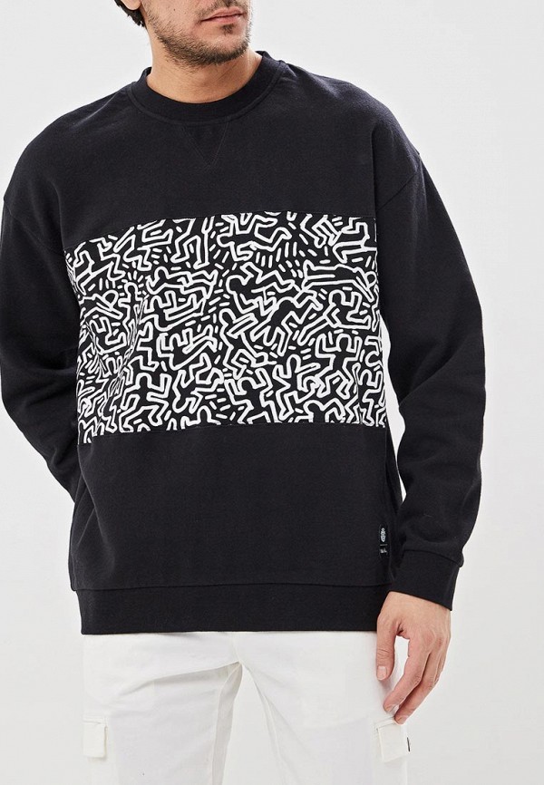 

Свитшот Element, Черный, KH PANEL CREW FLEECE
