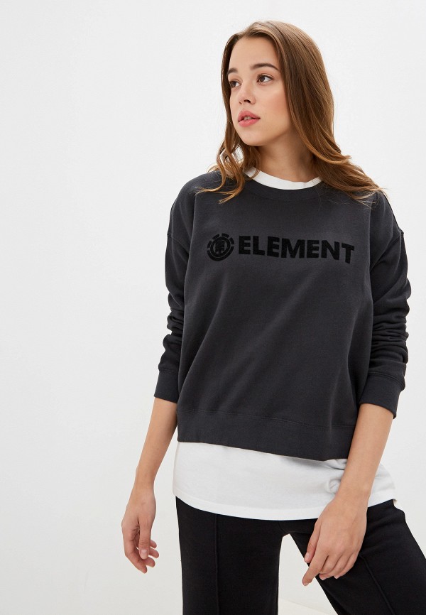 

Свитшот Element, Черный, LOGO CREW FLEECE