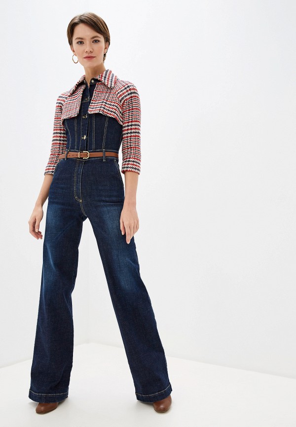 

Комбинезон джинсовый Elisabetta Franchi, Синий, Elisabetta Franchi EL037EWFMKN1
