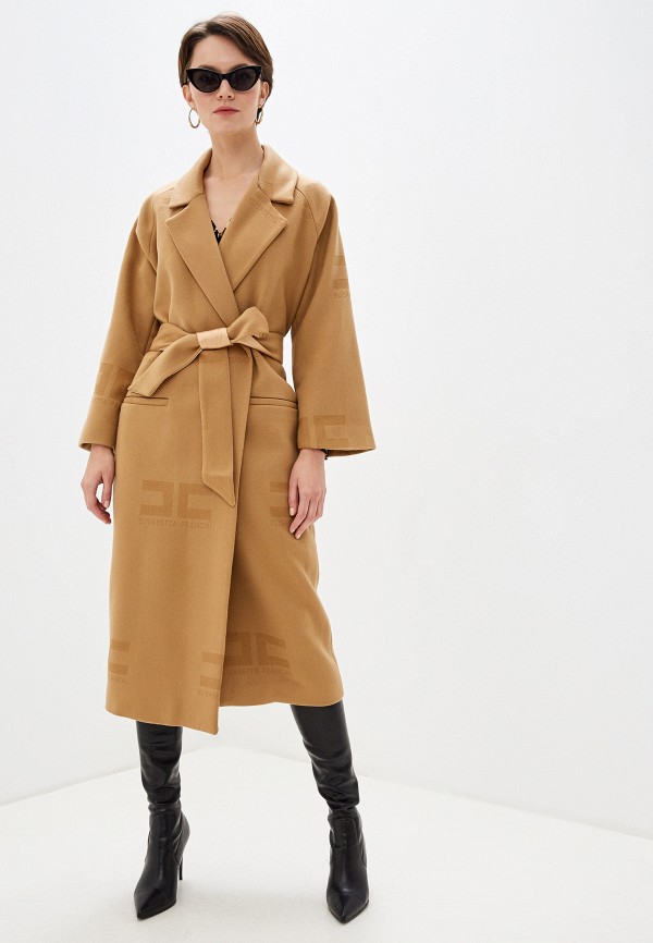 

Пальто Elisabetta Franchi, Бежевый, Elisabetta Franchi EL037EWFMKQ3