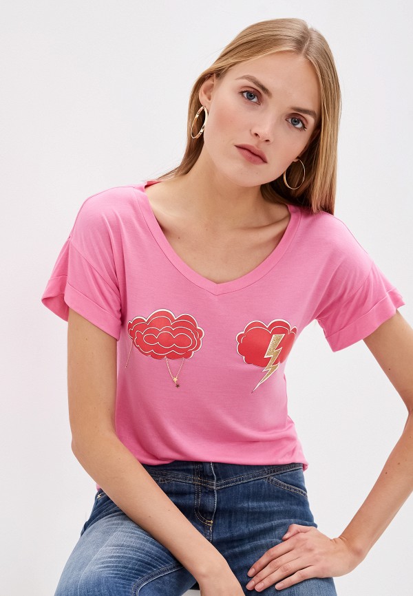

Футболка Elisabetta Franchi, Розовый, Elisabetta Franchi EL037EWFMKQ9