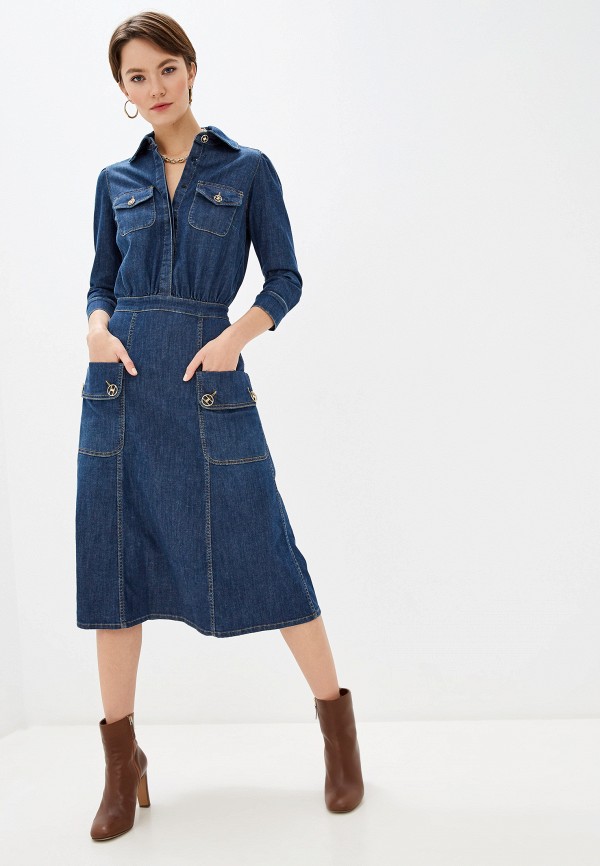 

Платье джинсовое Elisabetta Franchi, Синий, Elisabetta Franchi EL037EWFMKR4