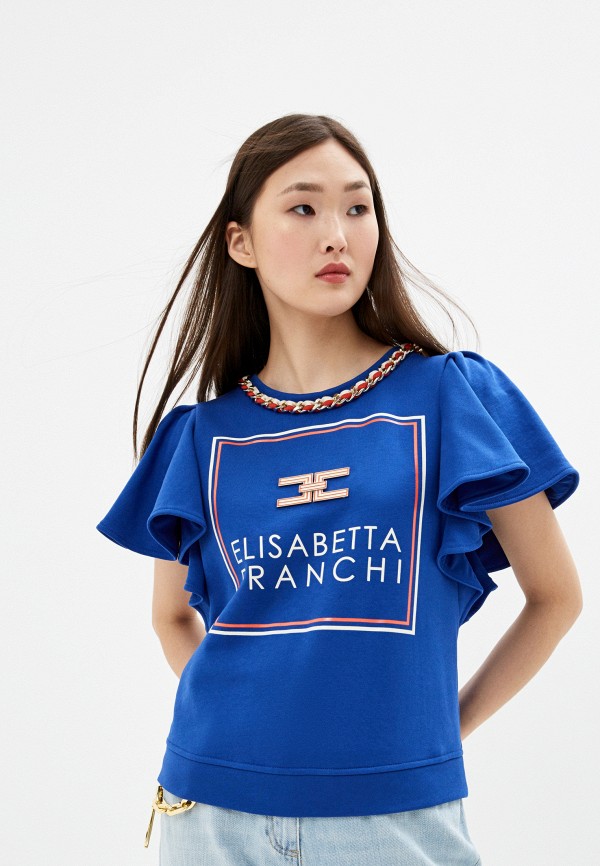 

Футболка Elisabetta Franchi, Синий, Elisabetta Franchi EL037EWHGVW3