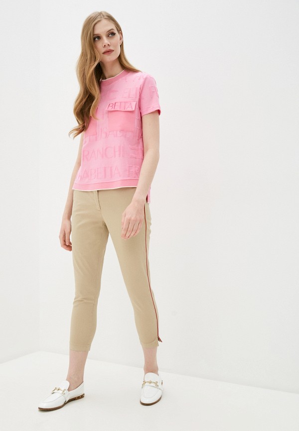 

Футболка Elisabetta Franchi, Розовый, Elisabetta Franchi EL037EWIZFX5