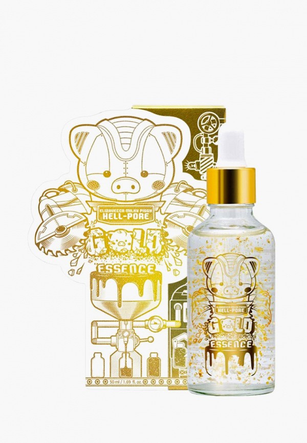 

Сыворотка для лица Elizavecca, Прозрачный, HELL-PORE GOLD ESSENCE Увлажняющая с золотом, 50 мл