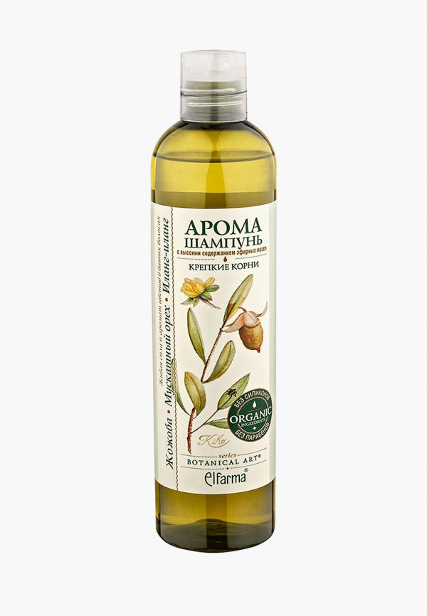 

Шампунь Elfarma, Прозрачный, "Крепкие корни". Иланг-иланг-Мускатынй орех-Жожоба 350 мл