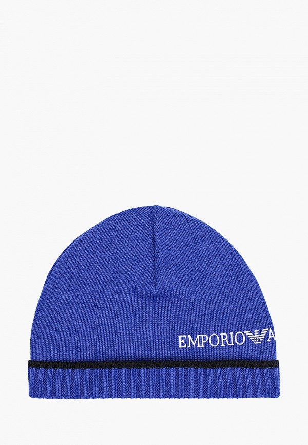 Шапка Emporio Armani синего цвета