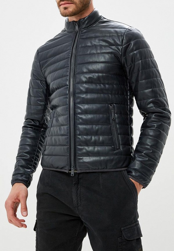

Куртка кожаная Emporio Armani, Синий