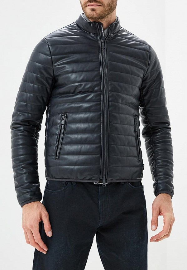 

Куртка кожаная Emporio Armani, Синий