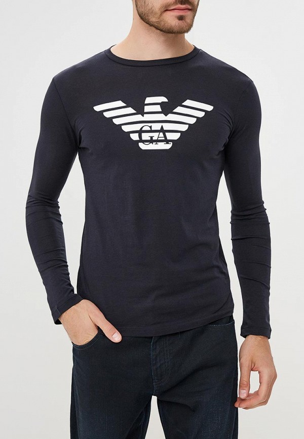 

Лонгслив Emporio Armani, Emporio Armani EM598EMBLMS7, Синий