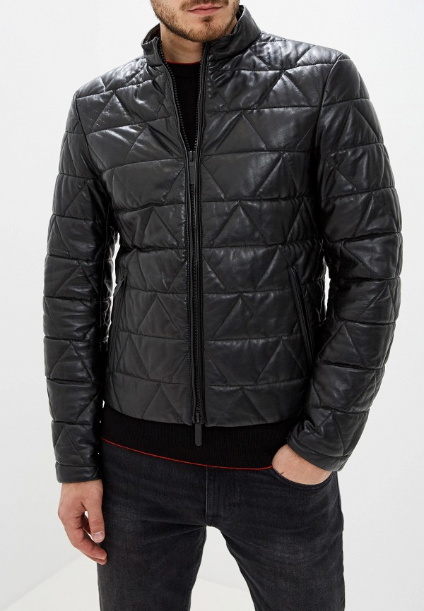 

Куртка кожаная Emporio Armani, Черный