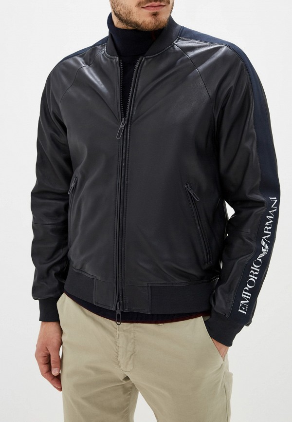 

Куртка кожаная Emporio Armani, Синий