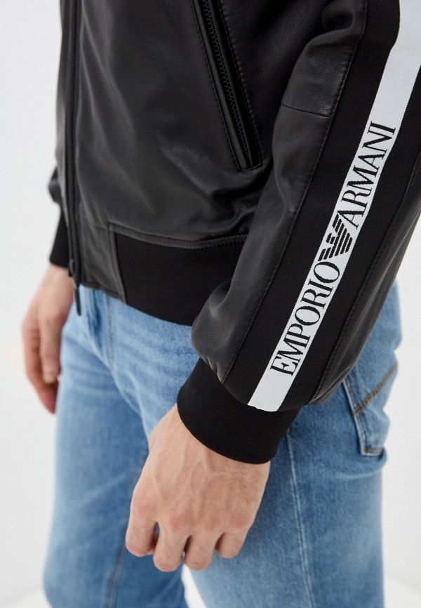 

Куртка кожаная Emporio Armani, Черный, Emporio Armani EM598EMHNET5