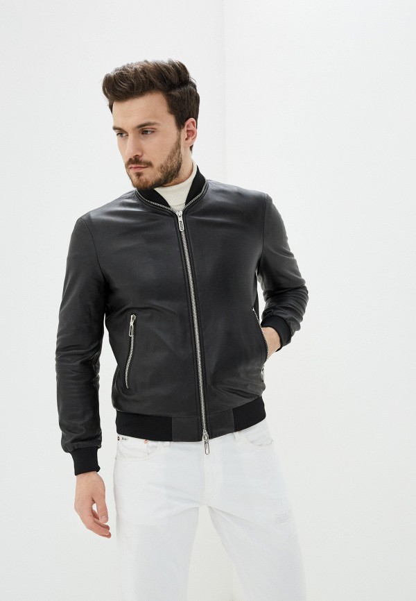 

Куртка кожаная Emporio Armani, Черный