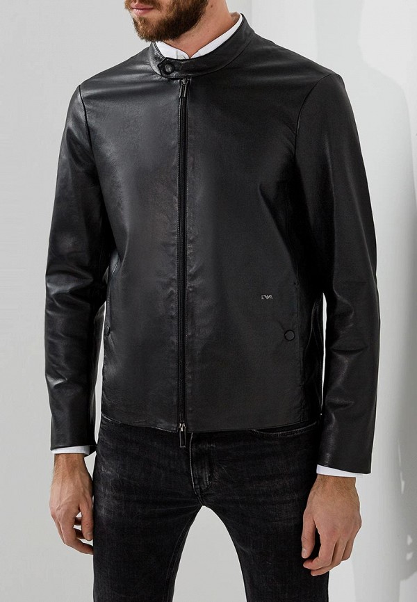 

Куртка кожаная Emporio Armani, Emporio Armani EM598EMZWG47, Черный