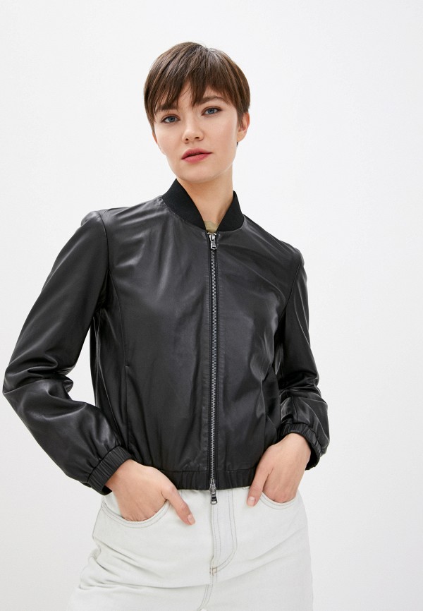 

Куртка кожаная Emporio Armani, Черный, Emporio Armani EM598EWHMXS1