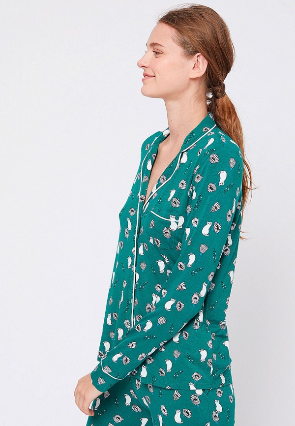 

Рубашка домашняя Etam, Бирюзовый, GABIA - CHEMISE ML