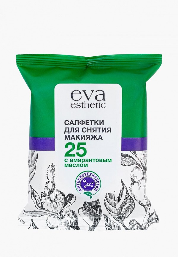 

Салфетки для снятия макияжа Eva Esthetic, Белый, с амарантовым маслом, 25 шт.