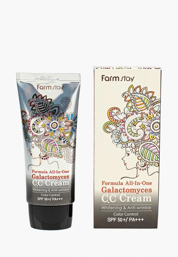 

CC-Крем Farm Stay, Многофункциональный с ферментом галактомисис SPF50+ PA+++, 50 гр, Белый