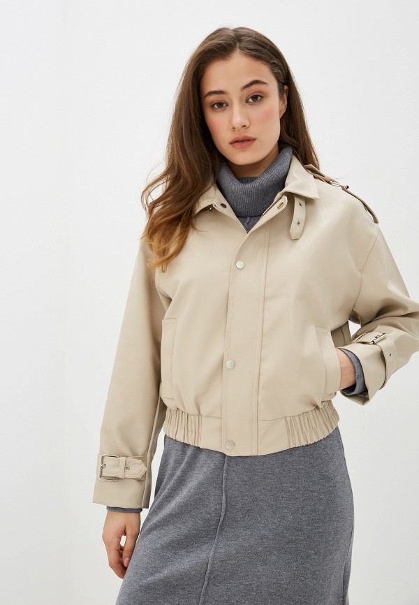 

Куртка кожаная Fadas, Бежевый