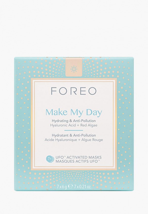 

Набор масок для лица Foreo, Прозрачный, Make My Day, Увлажнение и Защита от загрязнений, для UFO/UFO mini, 6 шт